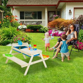 Northio Gruppo di sedute bianche per bambini in legno  