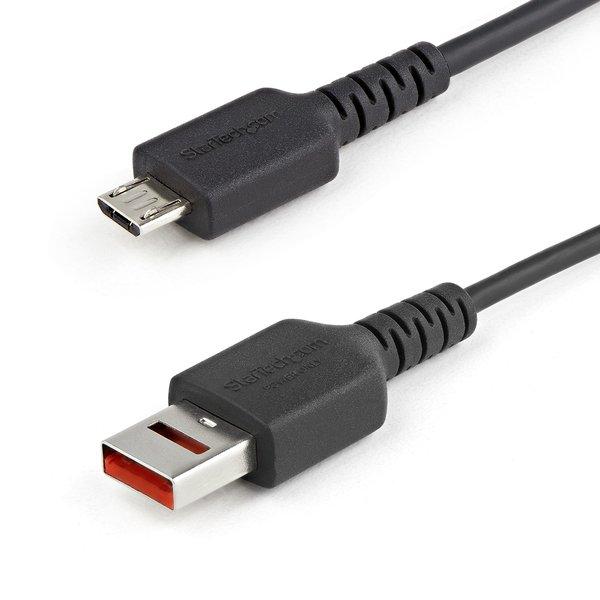 Image of StarTech.com 1m USB-Datenblocker Kabel - USB-A auf USB Micro-B Sicheres Ladekabel - keine Datenübertragung Power-Only-Kabel für HandyTablet - Datenblockierung USB Kabel