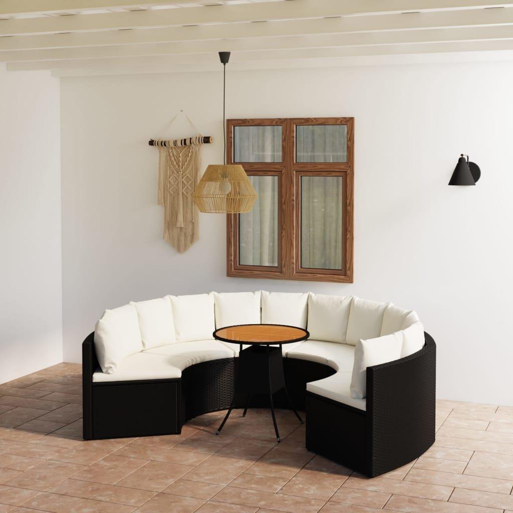 VidaXL set divani da giardino Polirattan  