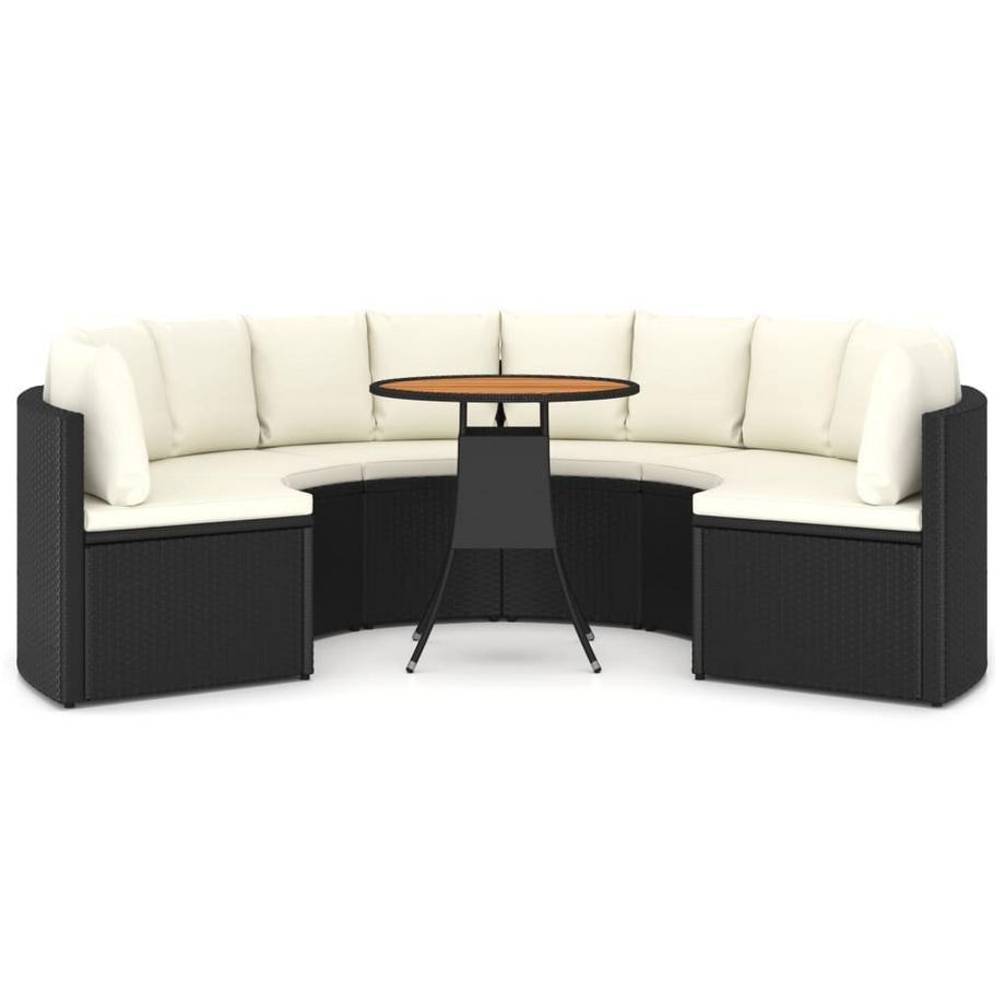 VidaXL set divani da giardino Polirattan  