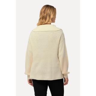 Ulla Popken  Pullover, Strukturstrick, Matrosenkragen, Langarm 