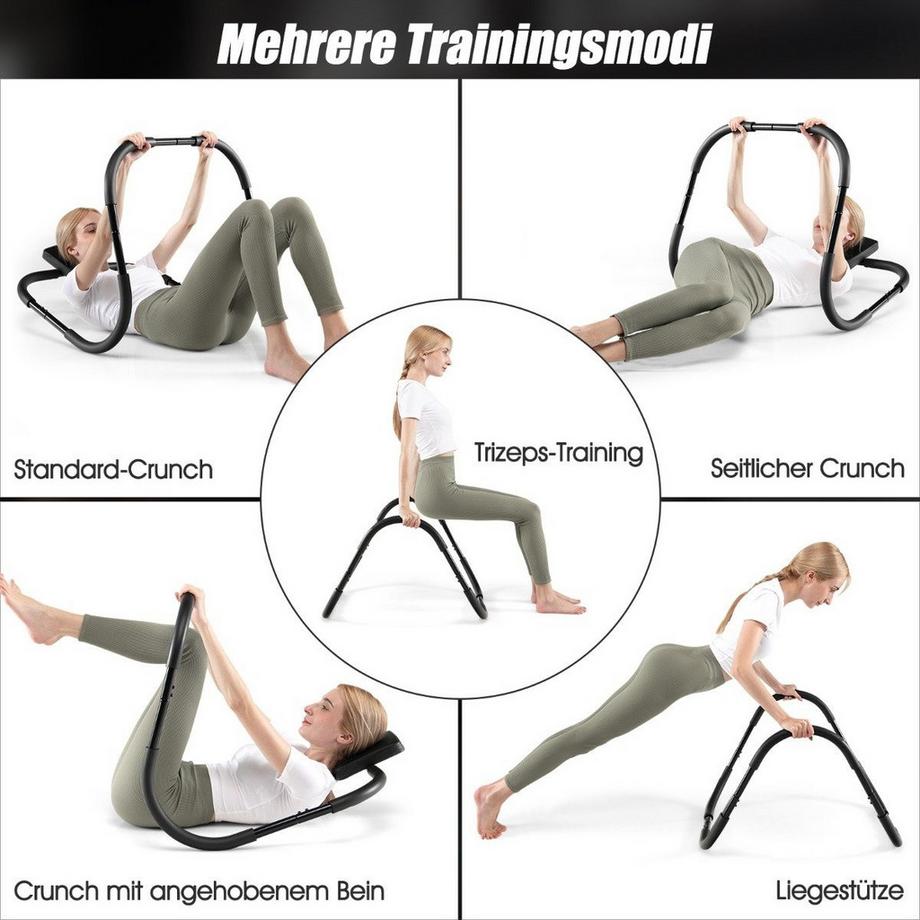 Northix  Bauchmuskeltrainer mit Weichem Griff Krafttrainingsgerät Fitnessgerät Schwarz 