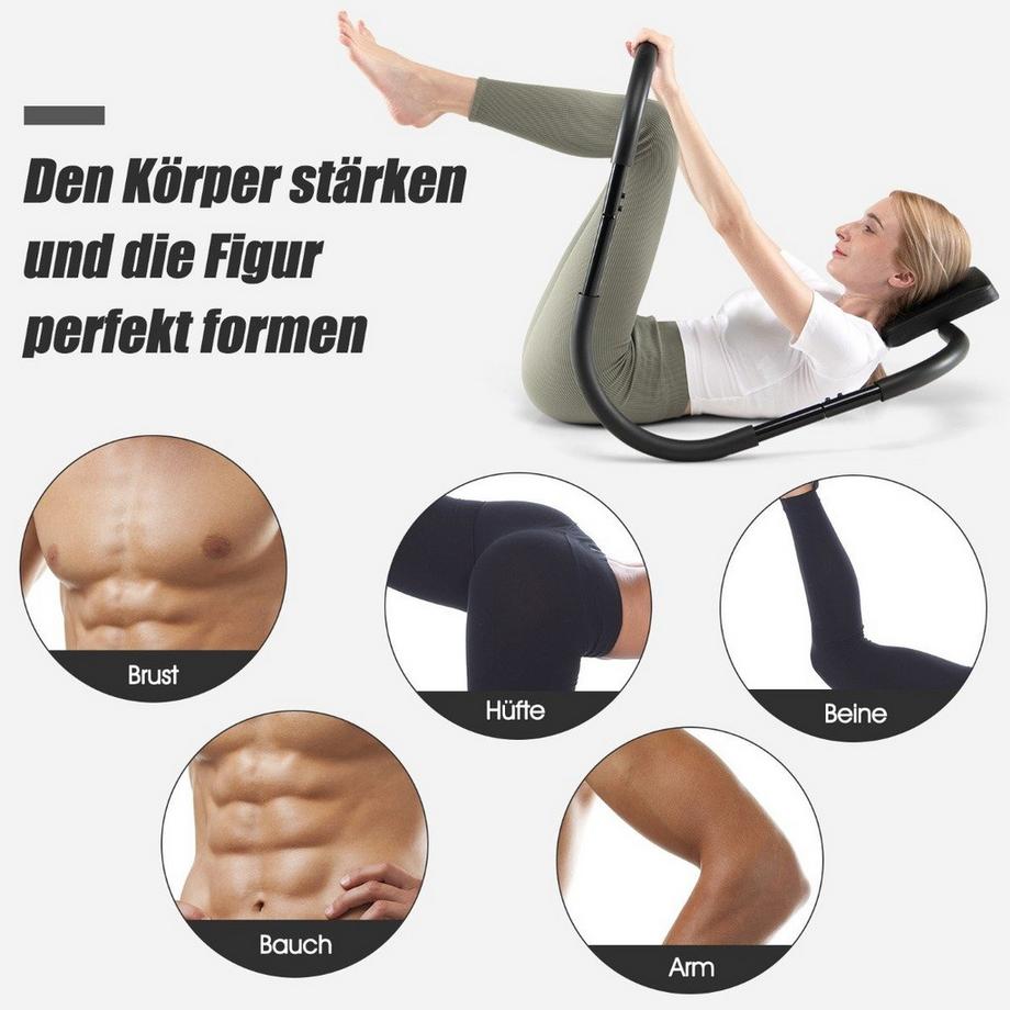 Northix  Bauchmuskeltrainer mit Weichem Griff Krafttrainingsgerät Fitnessgerät Schwarz 