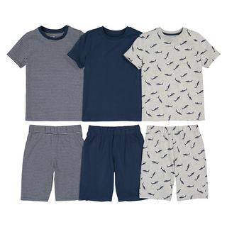 La Redoute Collections  Lot de 3 pyjashorts en coton imprimé requin 