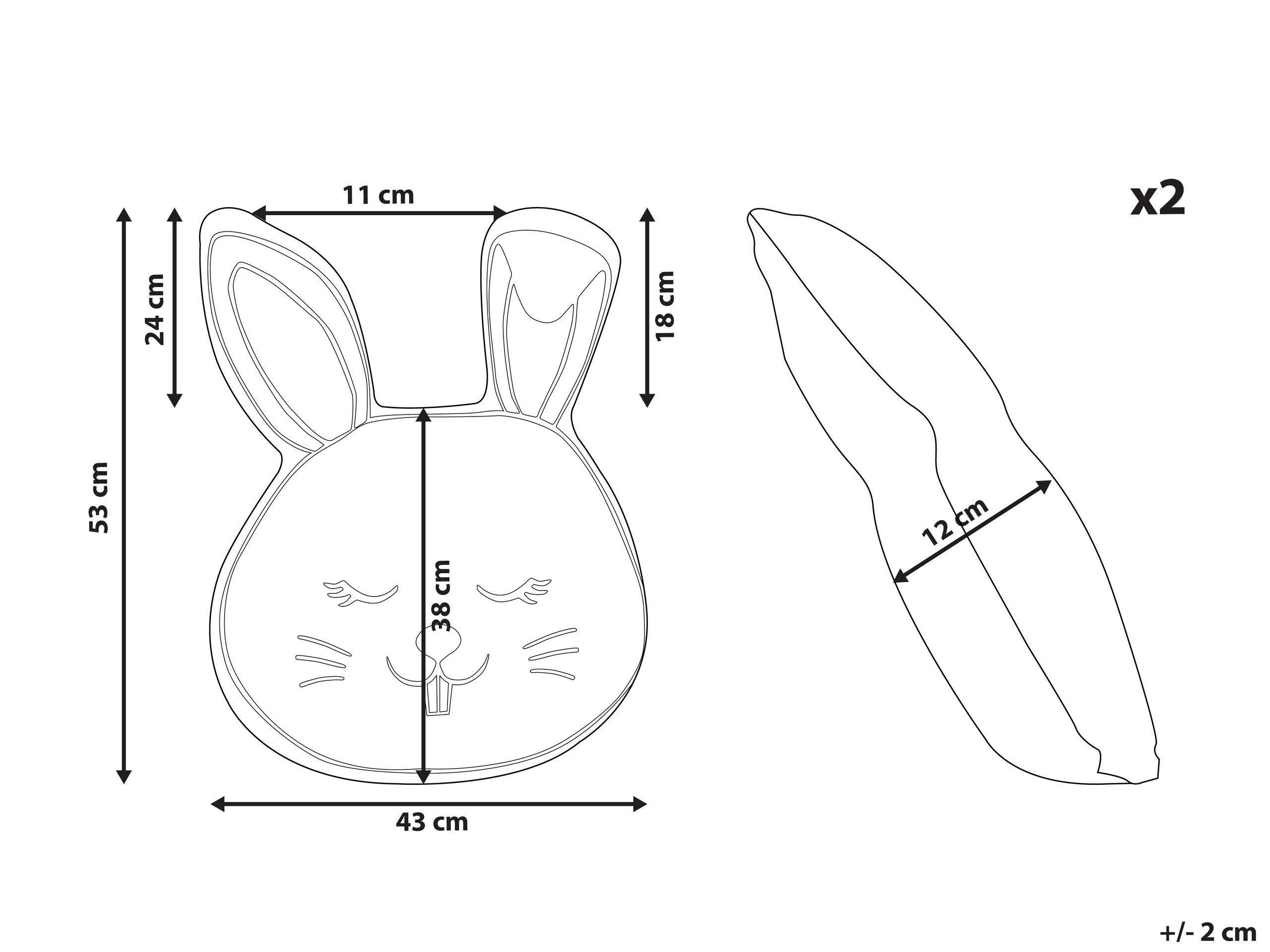 Beliani Set di 2 cuscini en Cotone Moderno KANPUR  
