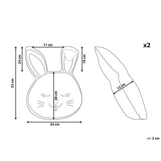 Beliani Set di 2 cuscini en Cotone Moderno KANPUR  