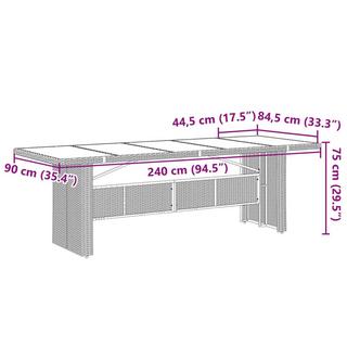 VidaXL Garten essgruppe poly-rattan  