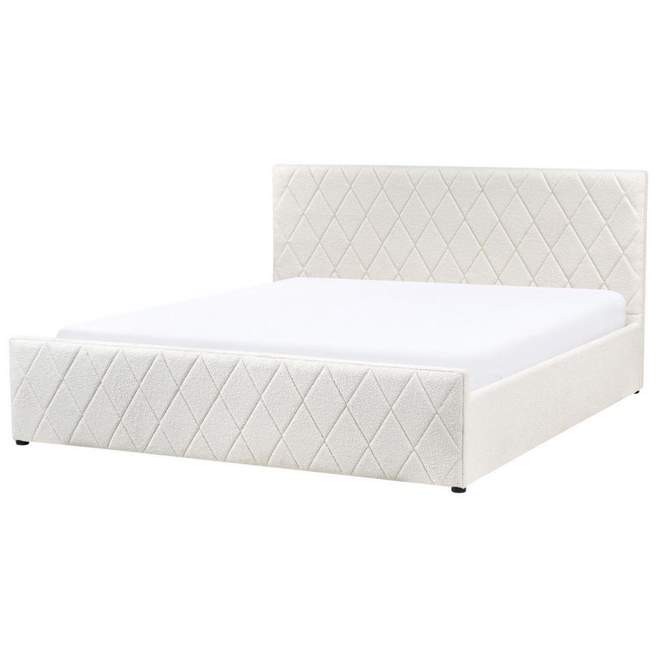 Beliani Letto contenitore en Bouclé  ROCHEFORT  