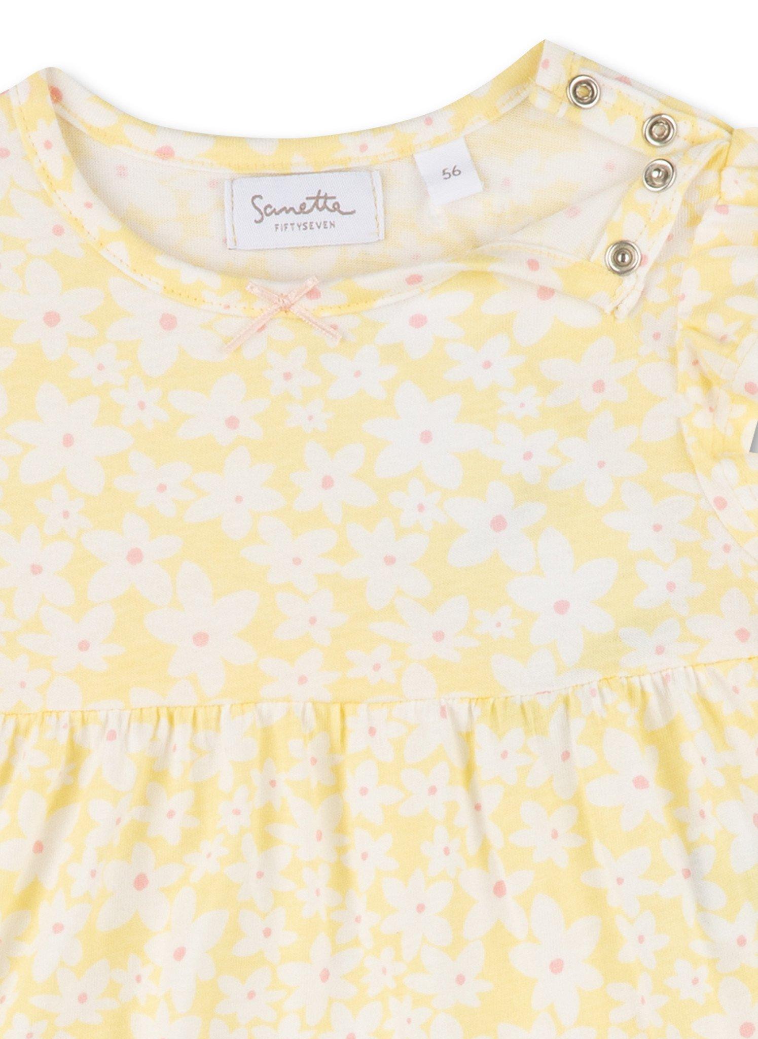 Sanetta Fiftyseven  Baby Mädchen Kleid Blumen gelb 