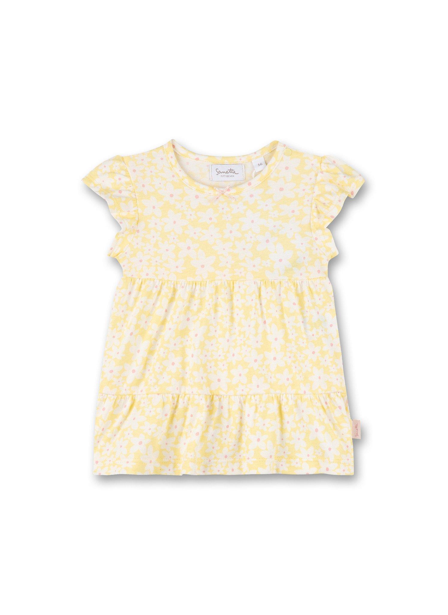 Sanetta Fiftyseven  Baby Mädchen Kleid Blumen gelb 