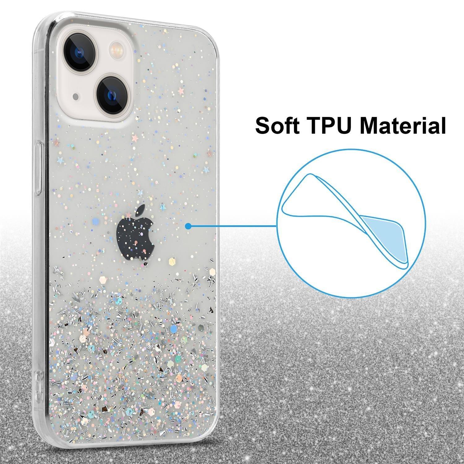 Cadorabo  Hülle für Apple iPhone 13 TPU Silikon mit funkelnden Glitter 