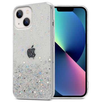 Housse compatible avec Apple iPhone 13 - Coque de protection en silicone TPU flexible avec paillettes scintillantes