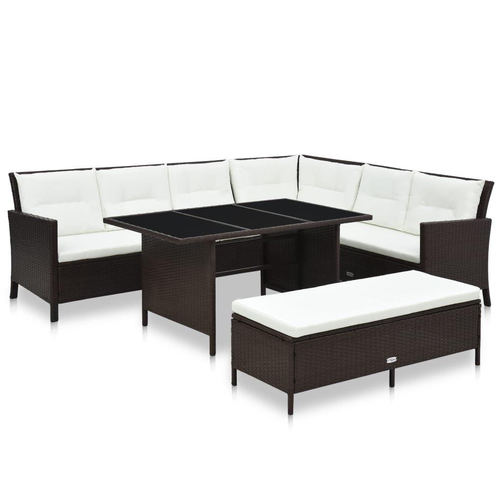 VidaXL Garten lounge set poly-rattan  