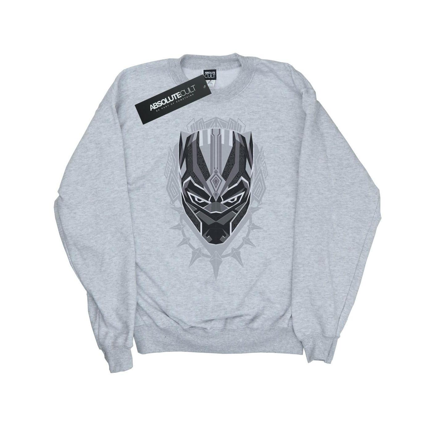 Image of Black Panther Head Sweatshirt Mädchen Grau 128