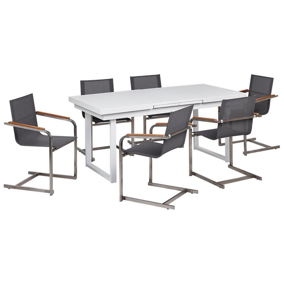 Ensemble de salle à manger de jardin pour 6 personnes en Aluminium  VALCANETTO/COSOLETO