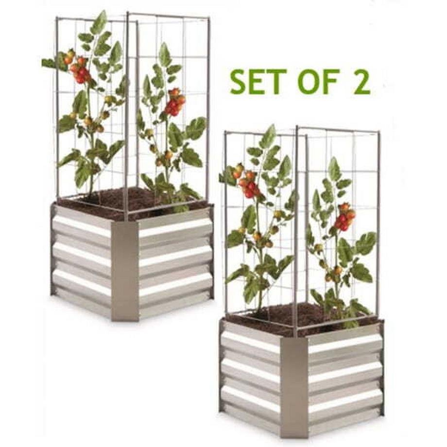 mutoni Bordo letto Dahlia acciaio argento (set di 2)  