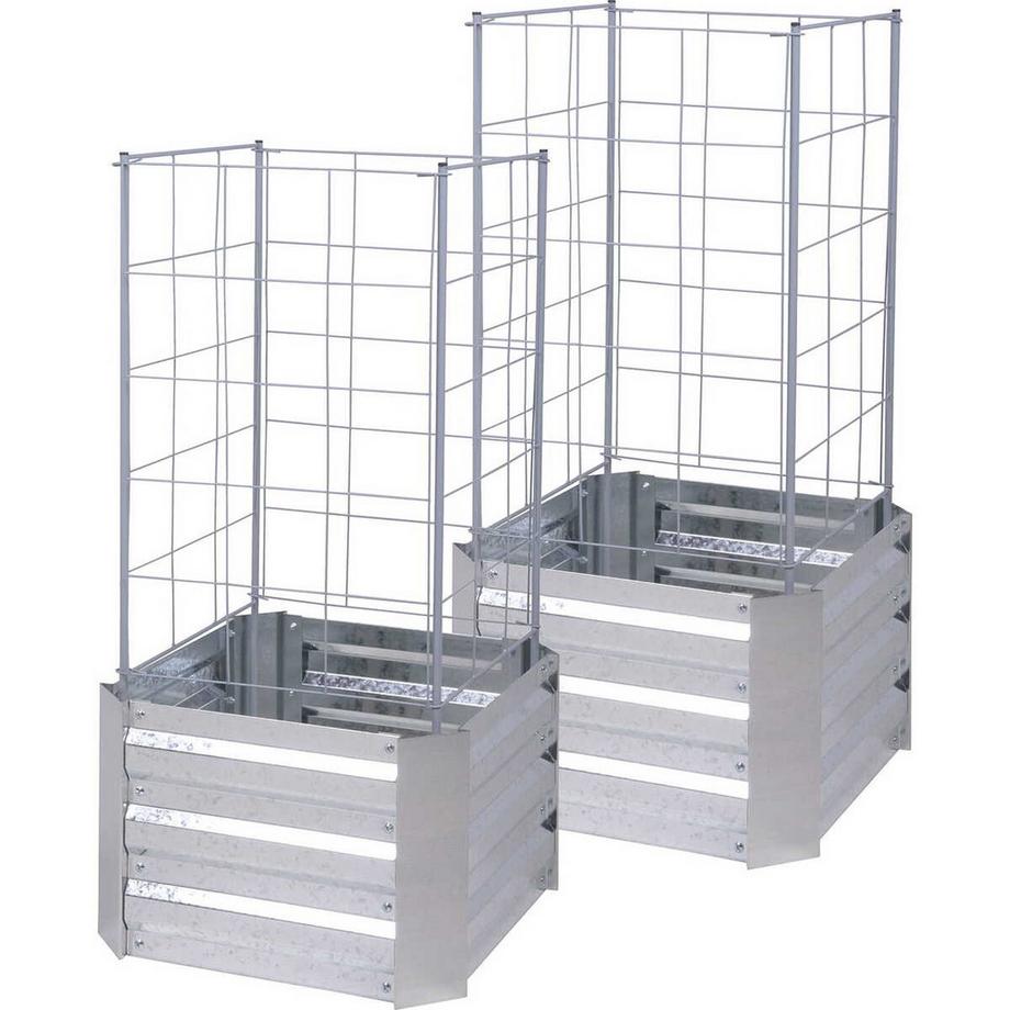 mutoni Bordo letto Dahlia acciaio argento (set di 2)  