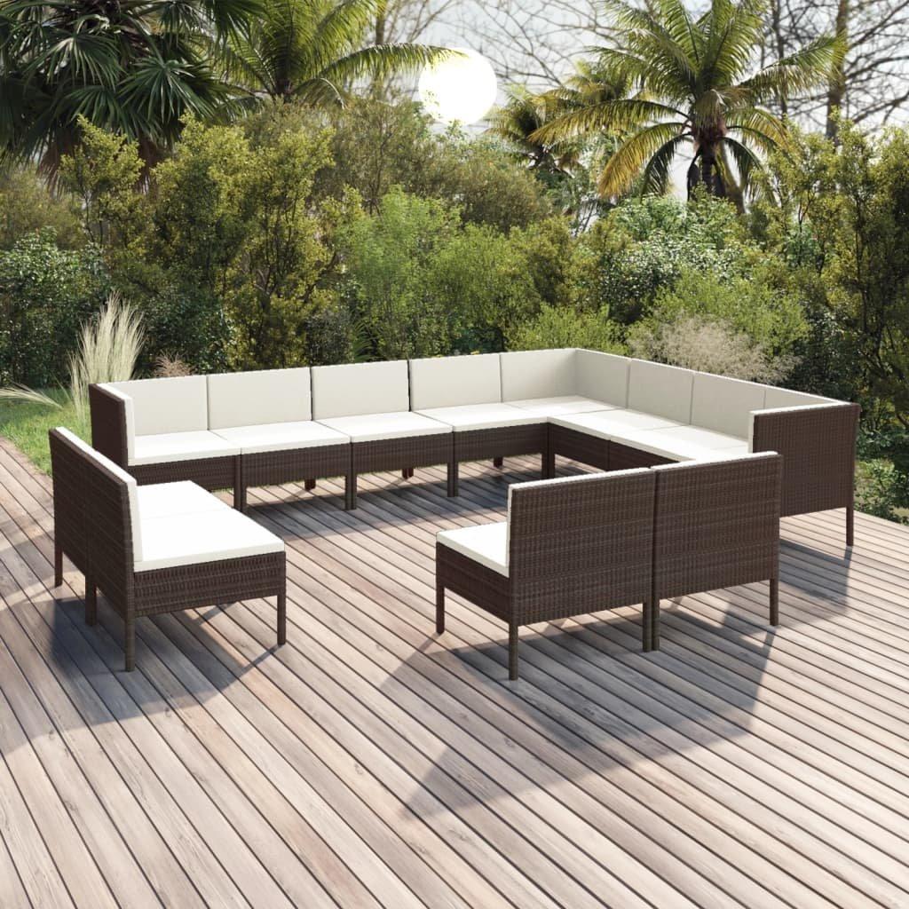 VidaXL Garten-sofagarnitur poly-rattan  