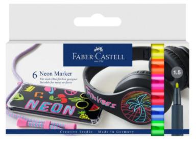 Faber-Castell  Faber-Castell 160806 evidenziatore 6 pz Blu, Verde, Arancione, Rosso, Viola, Giallo 