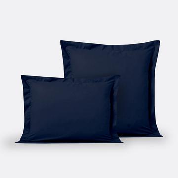 Taie d'oreiller en coton à volant plat