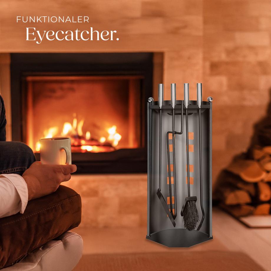 Tectake  Serviteur de cheminée  5 pièces 