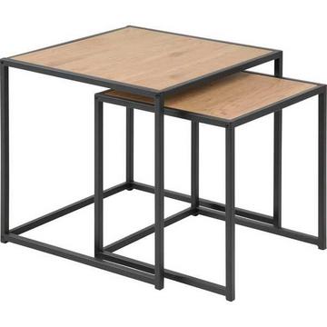 Ensemble de 2 tables Seaford chêne sauvage cadre