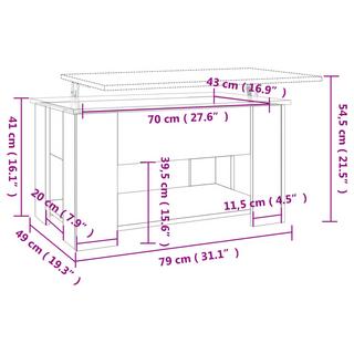 VidaXL Table basse bois d'ingénierie  