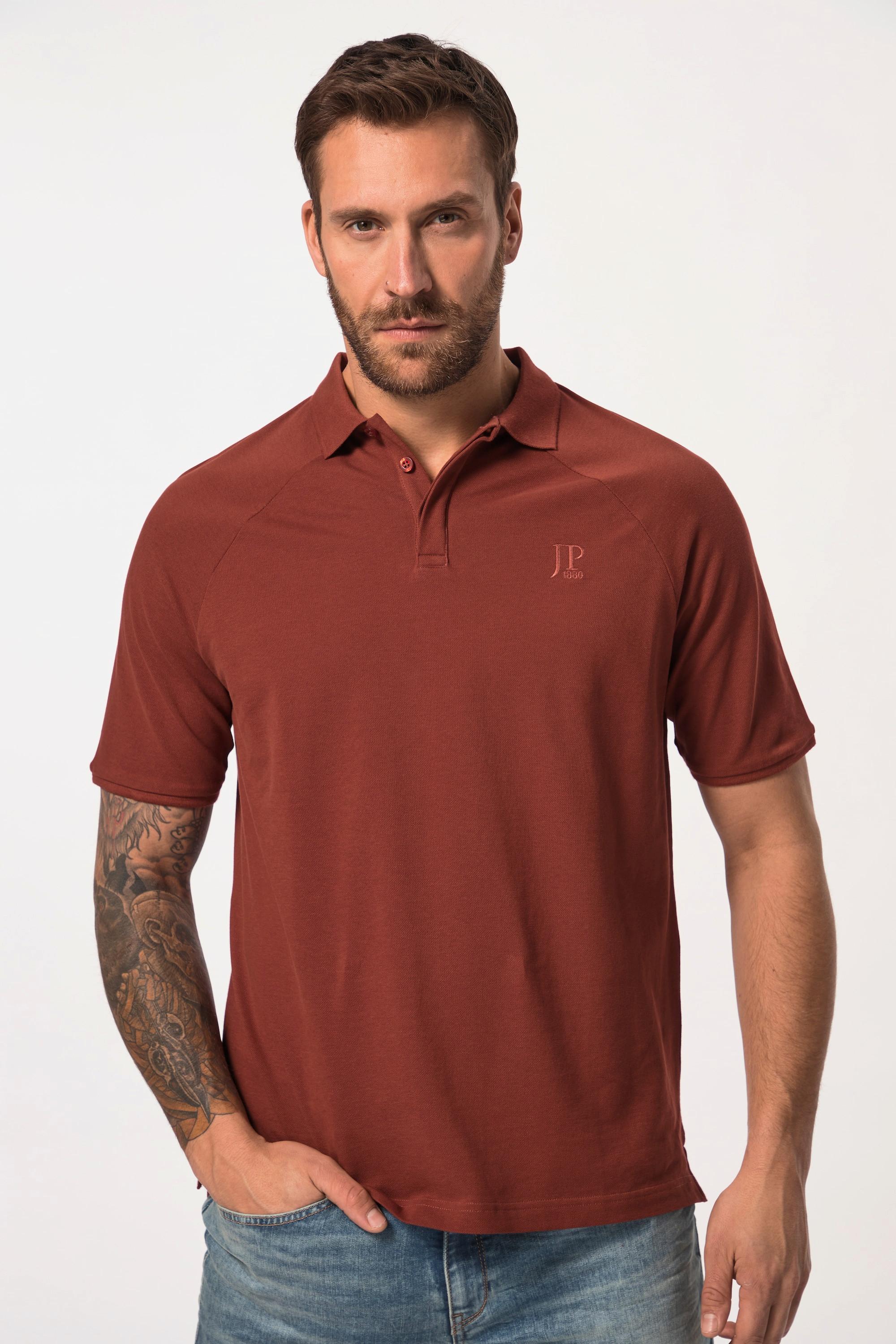 JP1880  Maglia polo leggera con mezze maniche raglan, fino alla tg. 8XL 