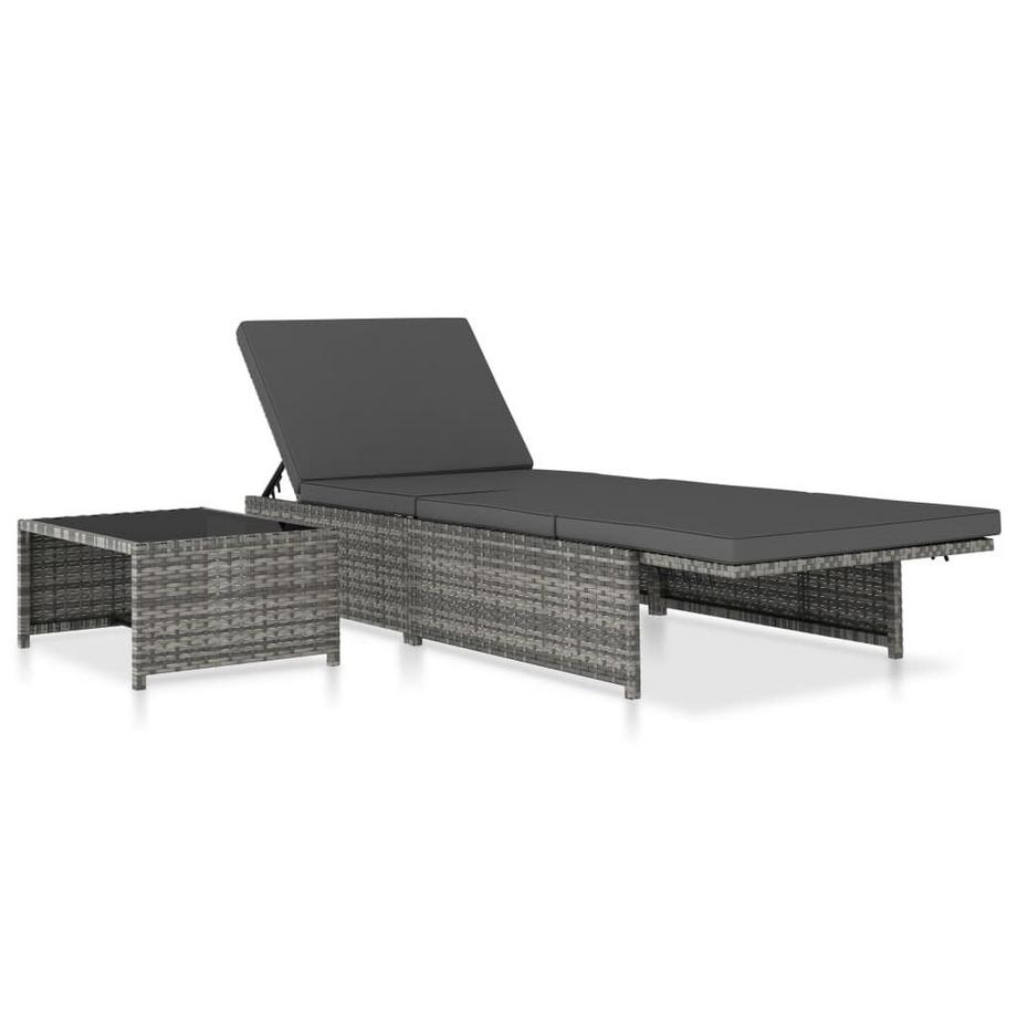 VidaXL Chaise de jardin inclinable rotin synthétique  