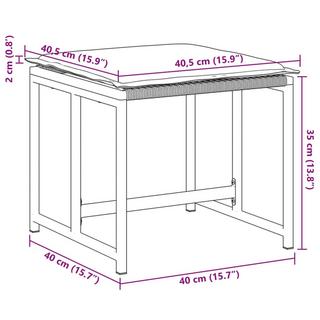 VidaXL  sgabello da giardino Polirattan 