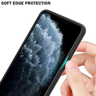 Cadorabo  Housse compatible avec Apple iPhone 11 PRO MAX - Aspect rayé - Coque de protection en silicone TPU et dos en verre trempé 