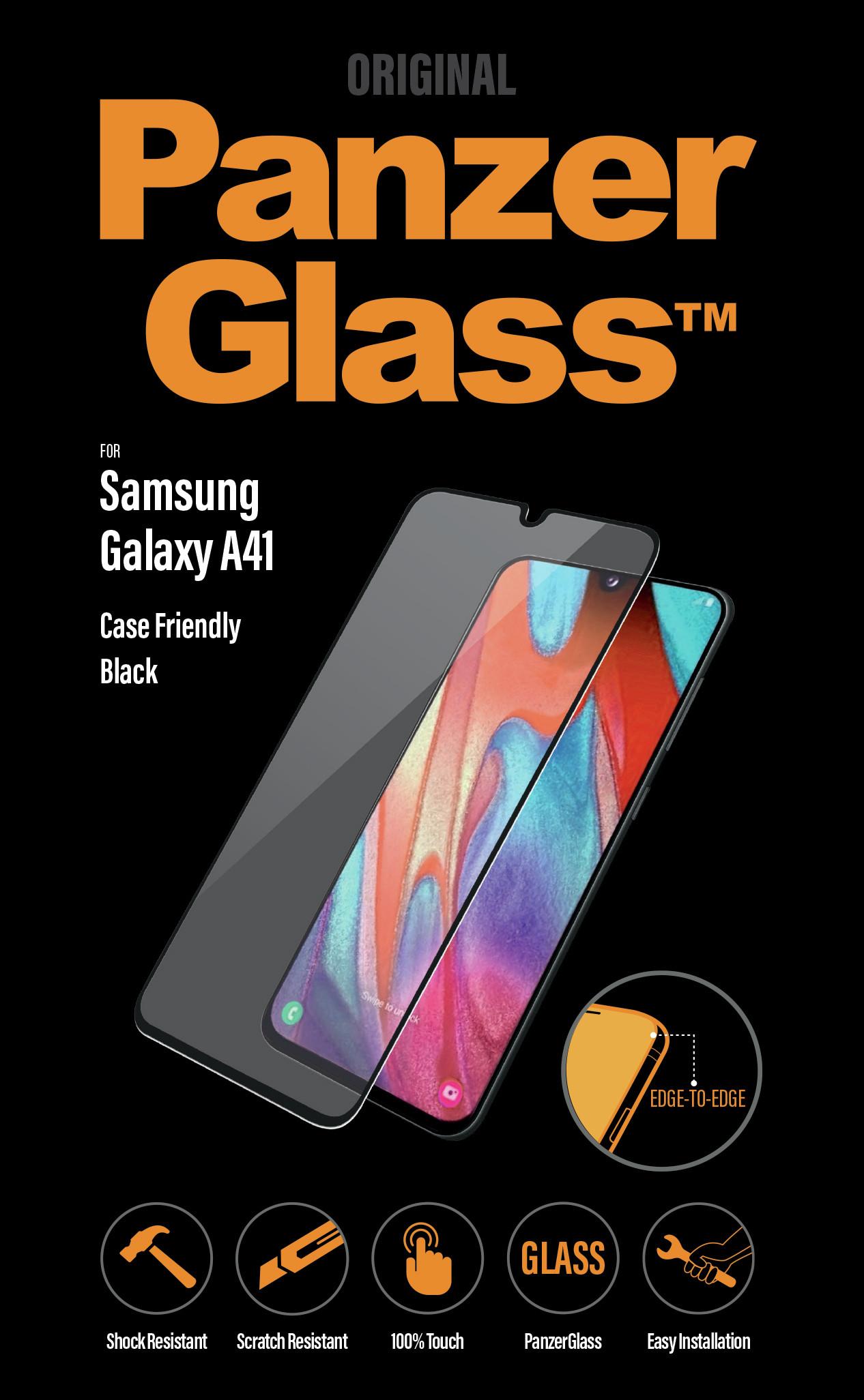 PanzerGlass  Displayschutz Case Friendly Black Galaxy A41 