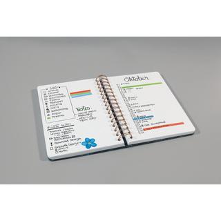 Sigel Spiral-Notizbuch Jolie - Brush Marks - Dot-Lineatur (punktkariert) - 120 g/m² - ca. A5 - türkis, apricot, rosa - Hardcover - FSC-zertifiziert  