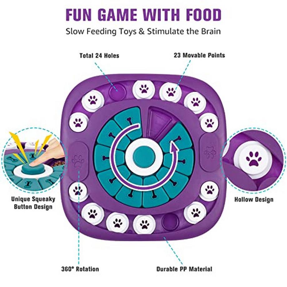 Alopini  Jouet d'intelligence pour chiens, jouet pour chien, intelligence avec couinement, jouet pour chien 