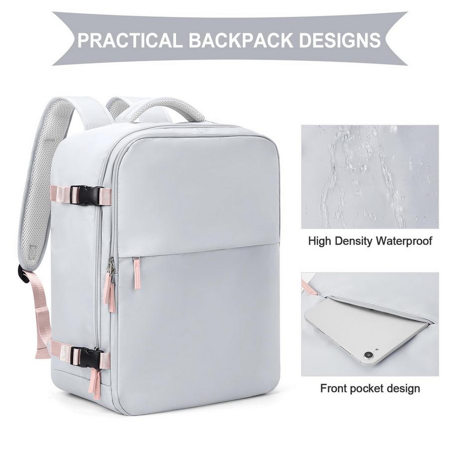 Only-bags.store Sac à dos de voyage étanche pour bagage à main d'avion avec compartiment pour ordinateur portable  