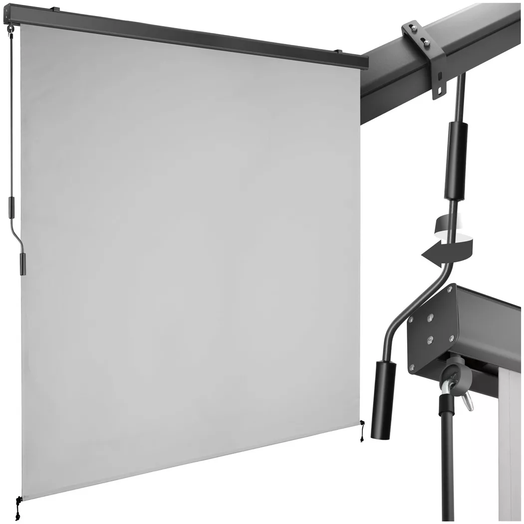 tectake® Senkrechtmarkise, verschiedene Größen, pulverbeschichtetes Aluminiumgehäuse, inkl. Wandhaltern