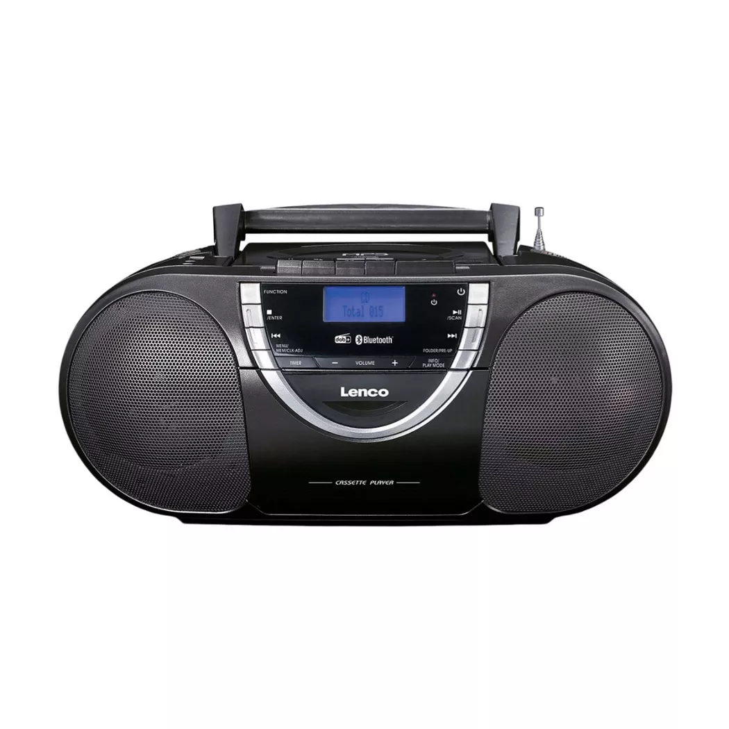 Lenco - Boombox DAB+/FM mit CD-Player, Schwarz