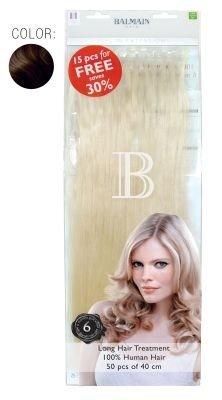 Image of Value Pack 8 Natural Straight 40cm 50st. Echthaar Fill-in Extensions Damen Golden # ONE SIZE