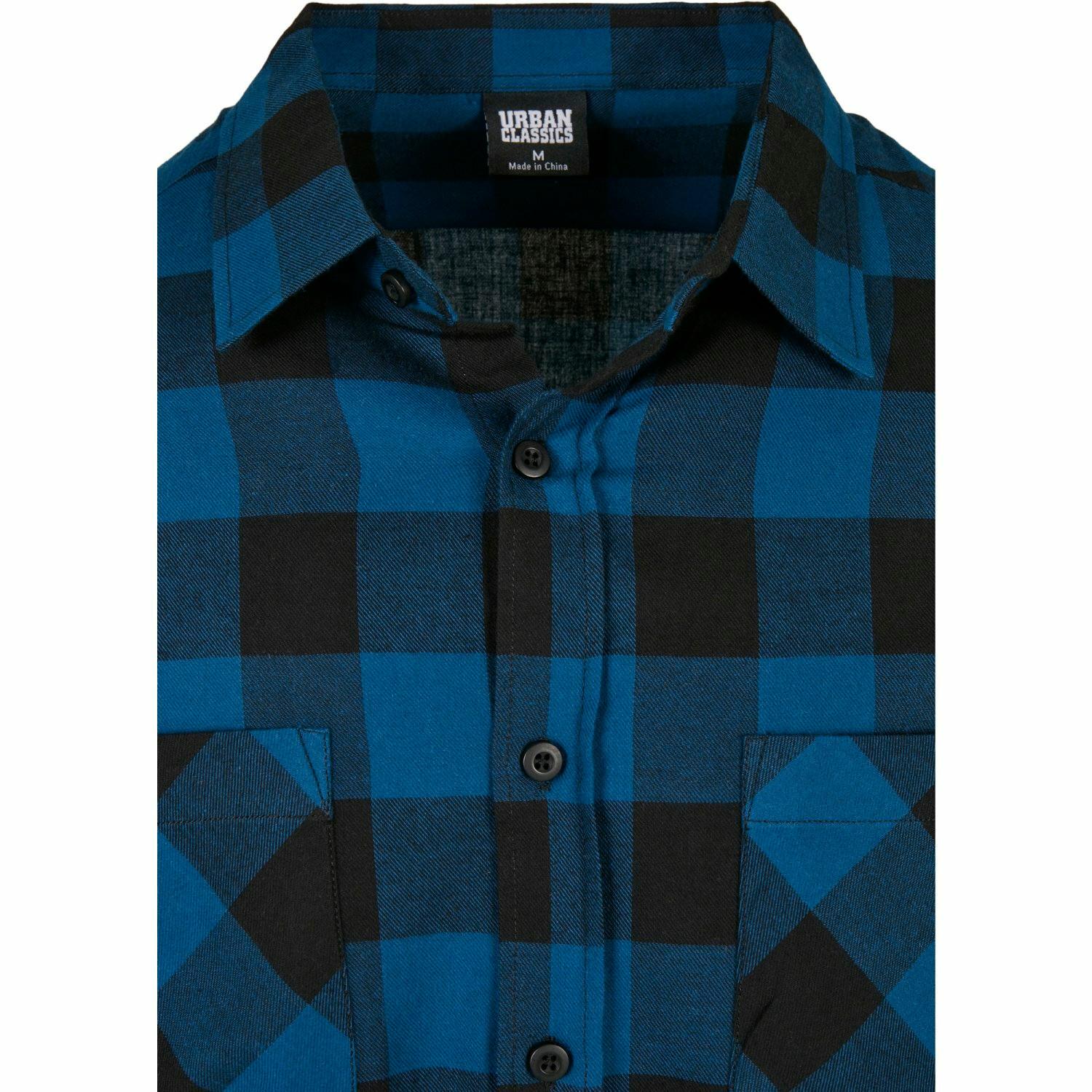 URBAN CLASSICS Flanell Kariertes Langarmhemd  