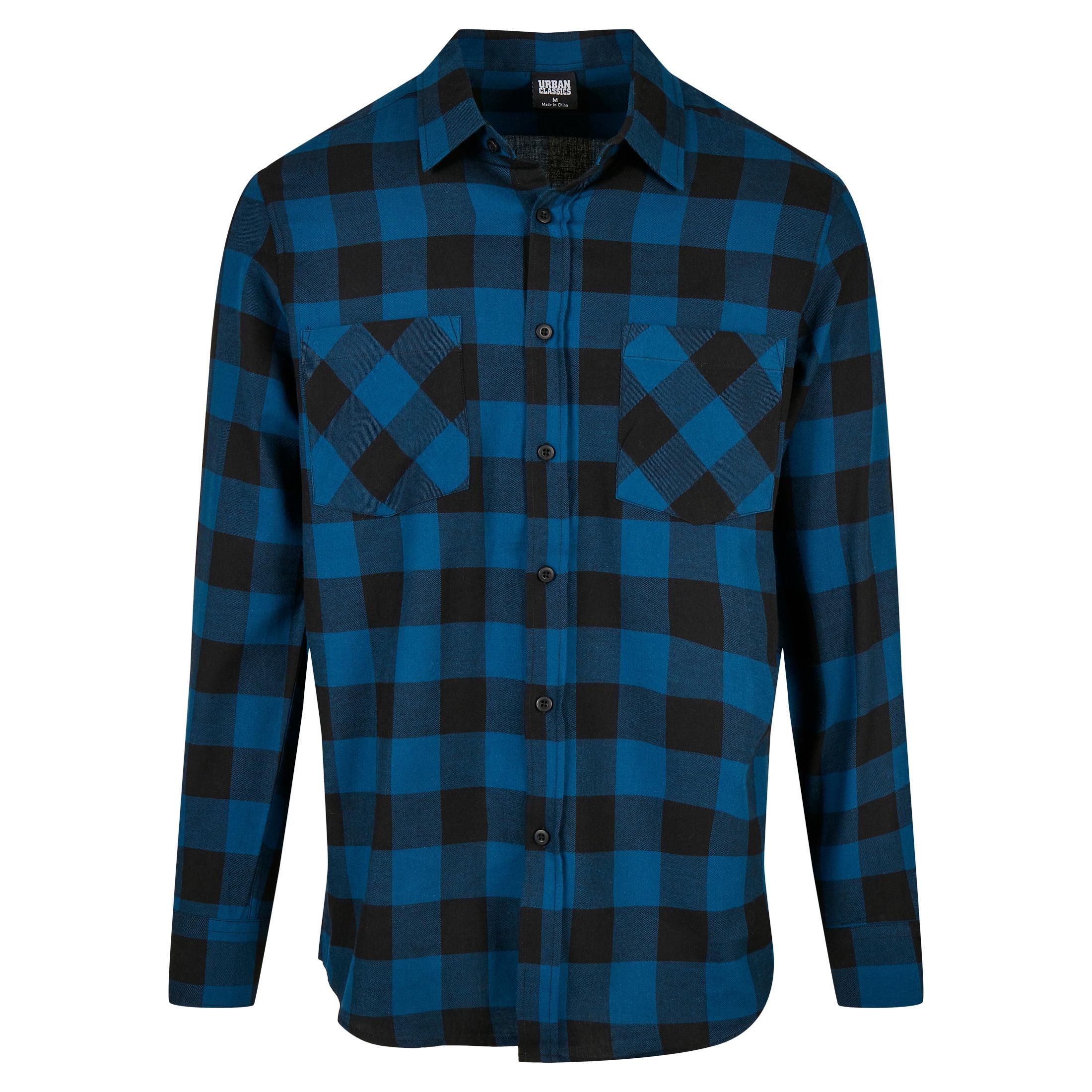 URBAN CLASSICS Flanell Kariertes Langarmhemd  