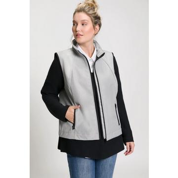 Gilet di softshell con fodera di pile e collo alto