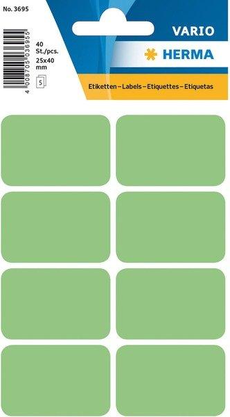 Image of Etiketten 25×40mm 3695 grün 40 Stück Etiketten 25×40mm 3695 grün 40 Stück