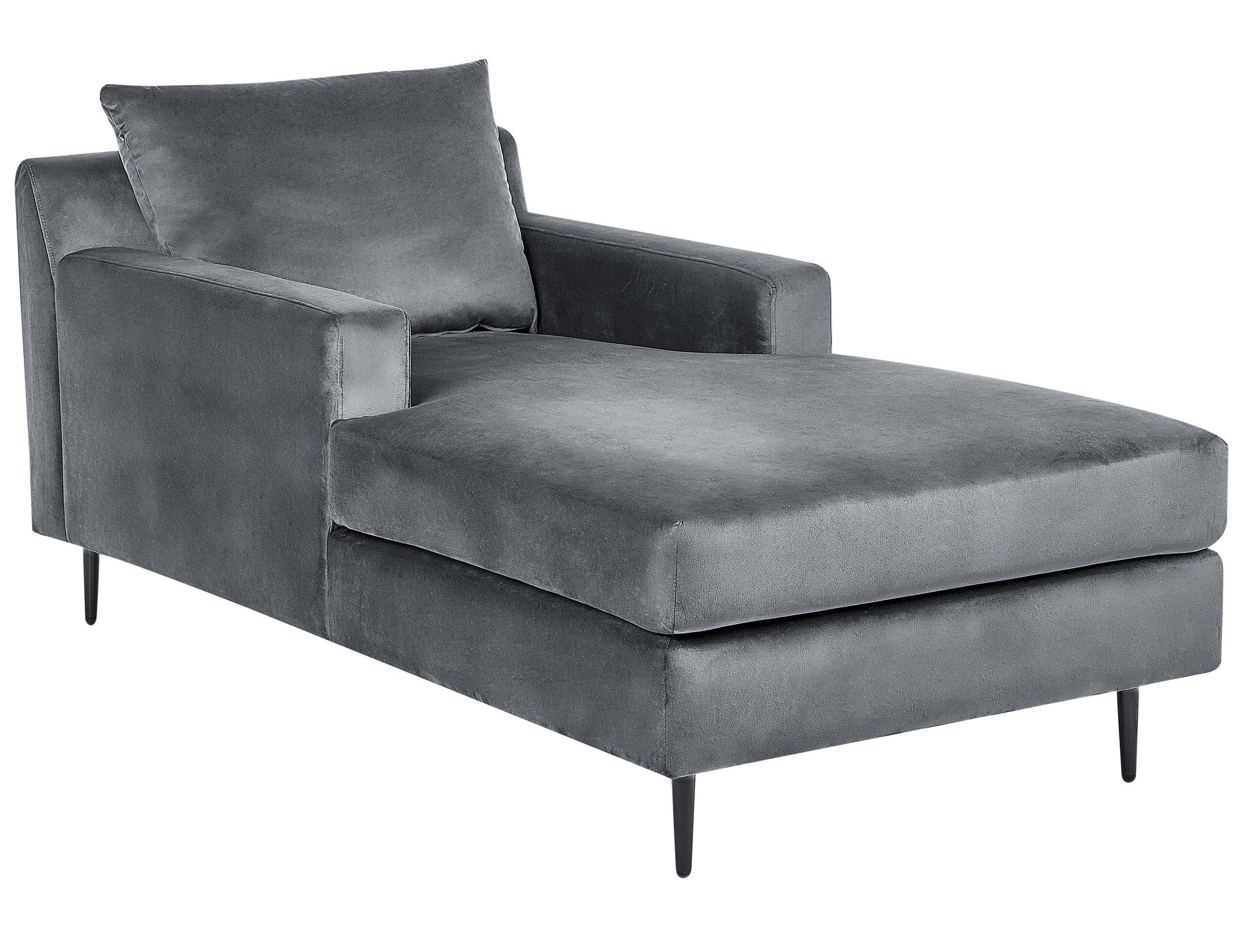 Beliani Chaise longue en Velours Moderne GUERET  