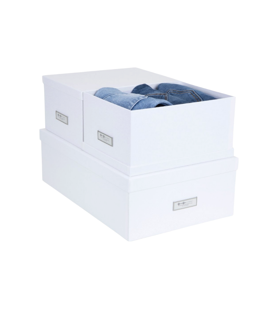 Image of INGE Aufbewahrungsbox Set 3 Stk. Weiss INGE Aufbewahrungsbox Set 3 Stk. Weiss