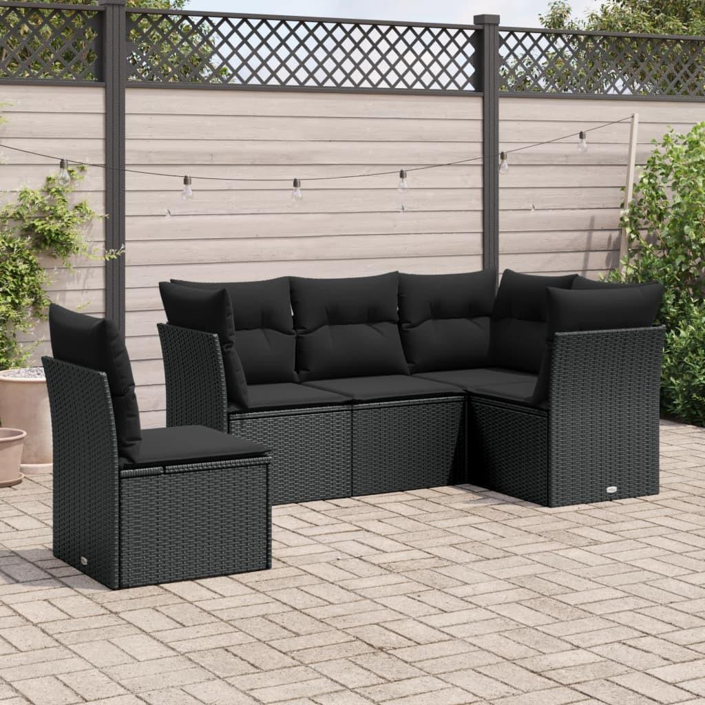 VidaXL set divano da giardino Polirattan  