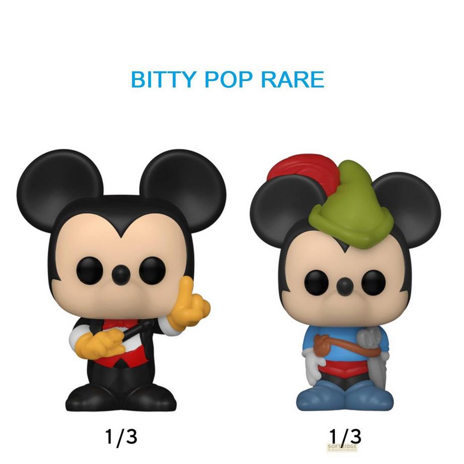 Funko  Bitty Pop! Mickey Mouse, Minnie Mouse, Pluto und Mystery 