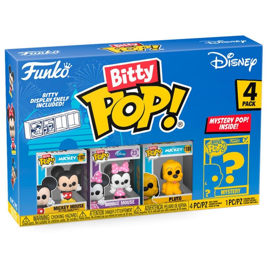 Funko  Bitty Pop! Mickey Mouse, Minnie Mouse, Pluto und Mystery 