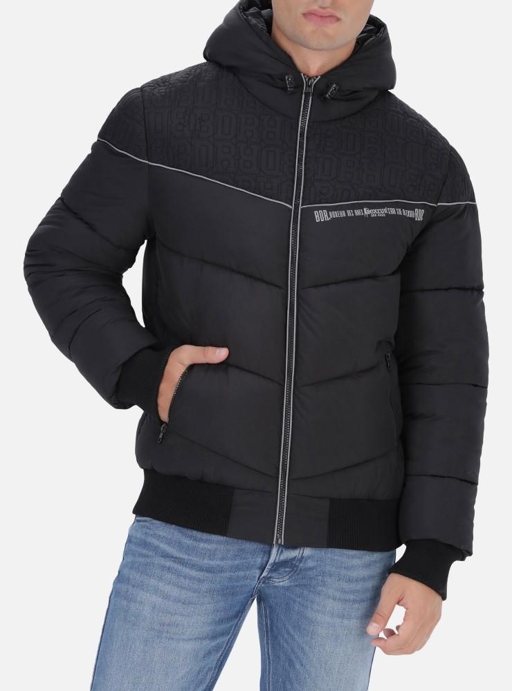 Image of Hood Jacket Quilted Herren Schwarz XXL