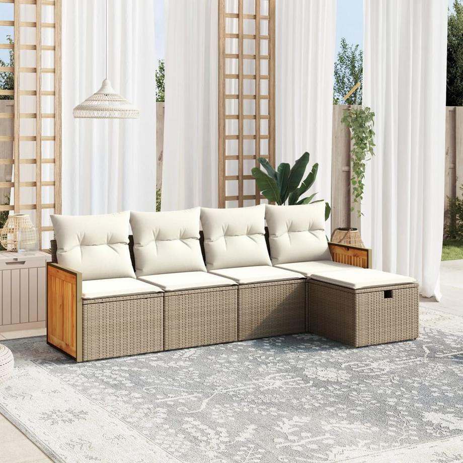 VidaXL Ensemble de canapés de jardin rotin synthétique  