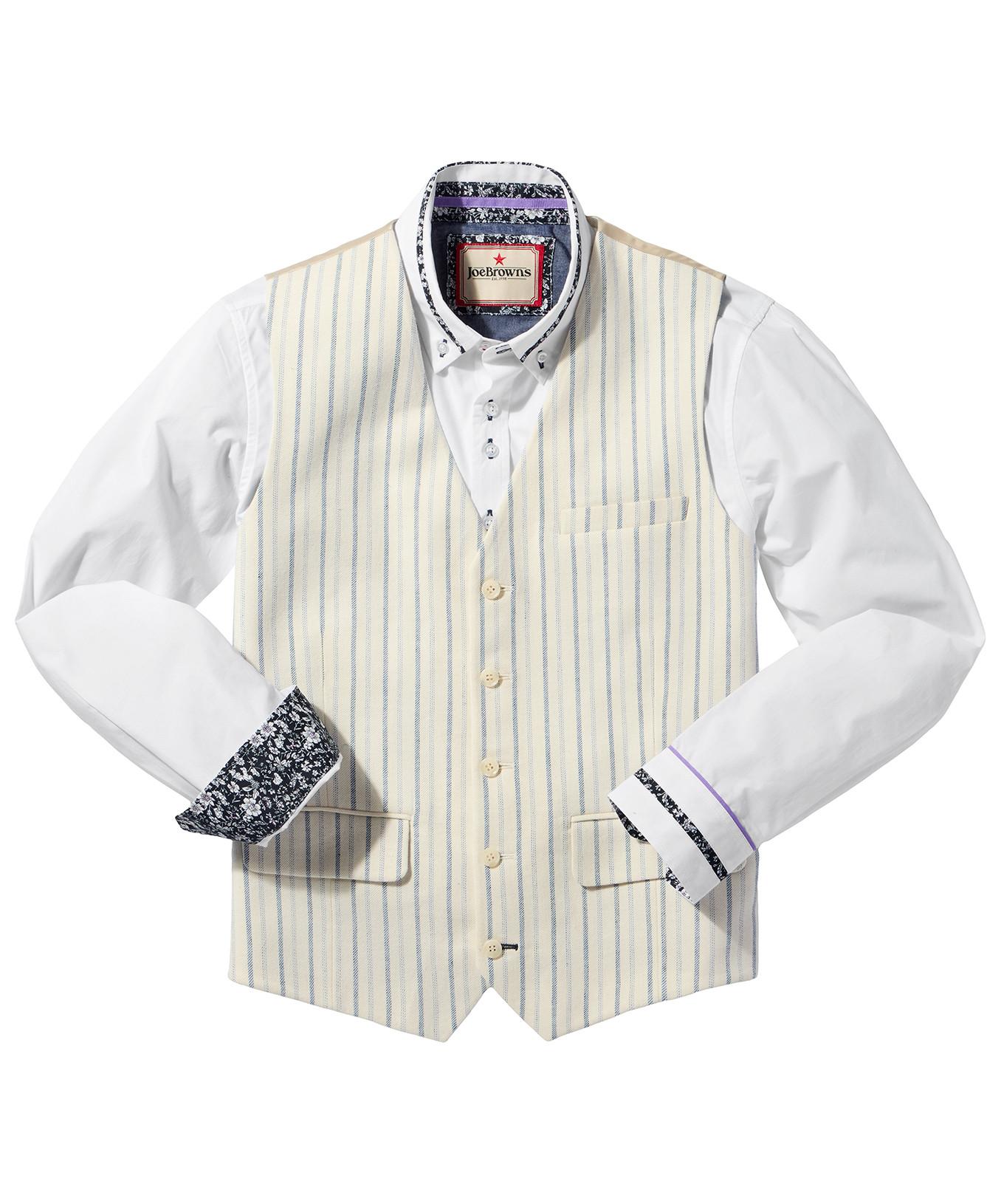 Joe Browns Gilet Abito A Righe In Misto Lino  